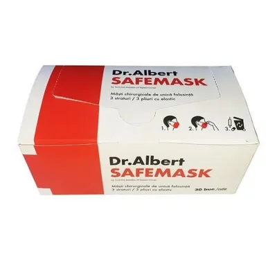Masti chirurgicale adulti Dr. Albert Safemask, 30 bucati, Techtex