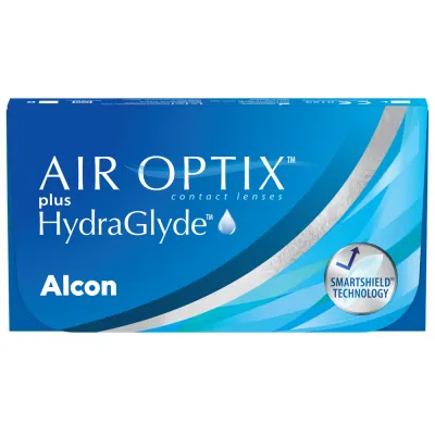 Air Optix Plus HydraGlyde Lunare Sferic (3 lentile)