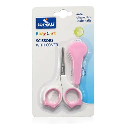 Forfecuta de unghii pentru bebelusi cu suport de protectie pentru +0 luni roz, 1 bucata, Lorelli