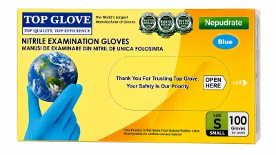 Manusi Nitril Nepudrate marime S, 100 bucati, Top Gloves