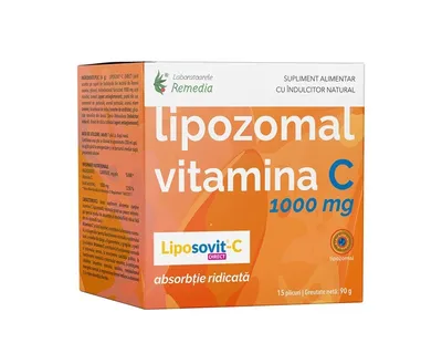 LIPOZOMAL VITAMINA C 1000MG 15 PLICURI REMEDIA