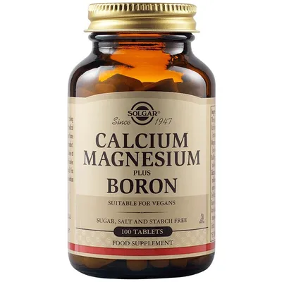 SOLGAR CALCIU MAGNEZIU BORON 100 TABLETE