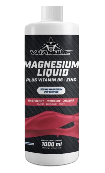 Magnesium Liquid Zmeura, 1l, Vitabolic