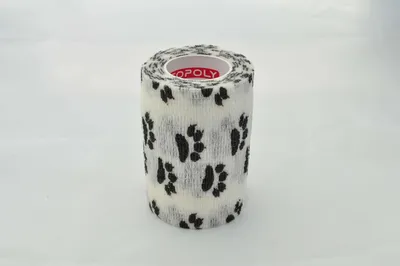 Bandaj autoadeziv 7,5cm x 4,5m, alb Paws, Copoly