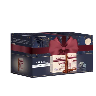 Set Mineral Activ Crema hidratanta cu colagen SPF10 50ml + Fiole cu colagen 2x2ml, AslaVital