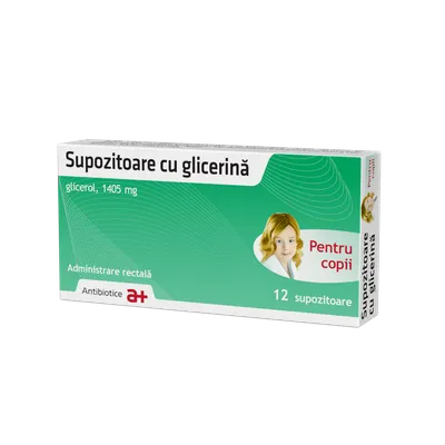 Supozitoare cu glicerina pentru copii, 12 supozitoare, Antibiotice