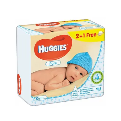 Servetele umede Pure Extra Care, 3 x 56 bucati, Huggies