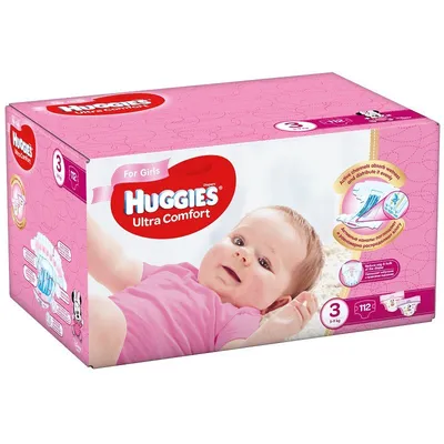 Scutece Girl Ultra Comfort Nr.3 pentru 5-9kg, 112 bucati, Huggies