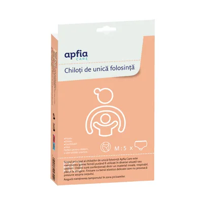 Chiloti de unica folosinta Marimea M, 5 bucati, Apfia Care
