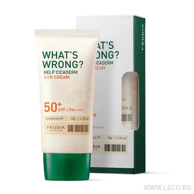 Crema cu protectie solara SPF50+ What's Wrong Help Cicaderm, 50g, Frudia