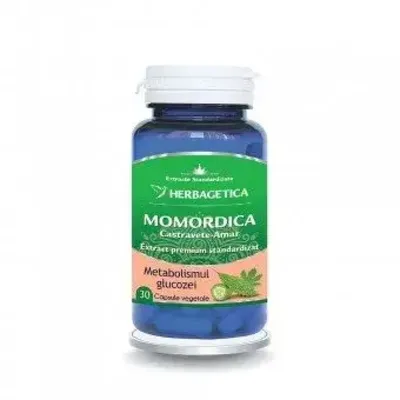 Momordica extract castravete amar, 30 capsule, Herbagetica