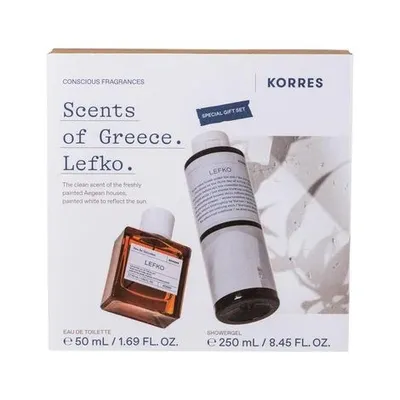 Pachet Lefko Apa de toaleta 50ml + Gel de dus 250ml, Korres