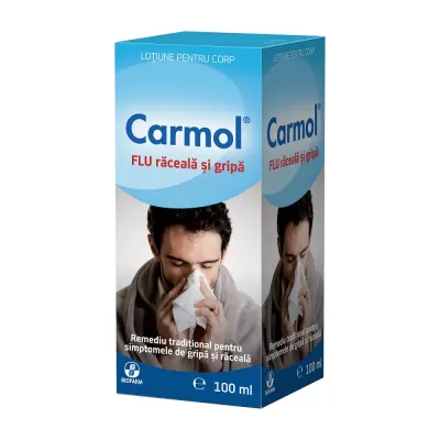 Carmol Flu Raceala si Gripa solutie cutanata, 100 ml, Biofarm