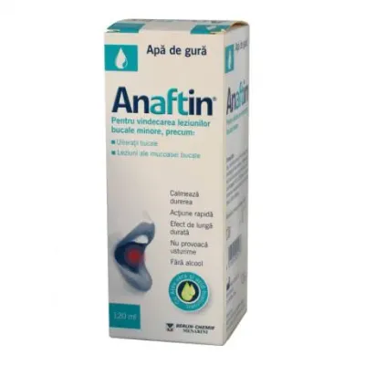 Anaftin Apa de Gura 3%, 120 ml, Berlin Chemie