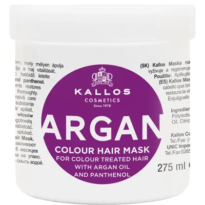 Masca pentru par cu argan, 275ml, Kallos