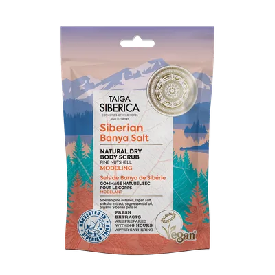 Scrub de corp modelator Taiga Siberica Natural Dry Modelling, 250g, Natura Siberica