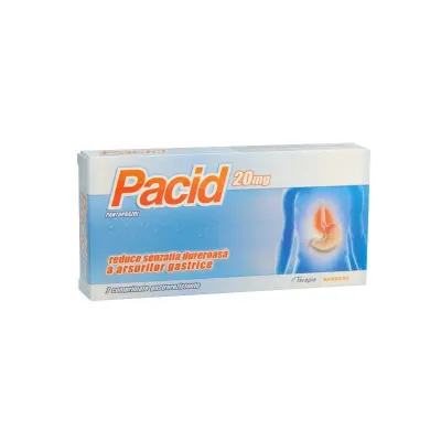 Pacid 20 mg x 7 comprimate gastrorezistente