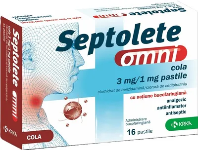SEPTOLETE OMNI COLA 3MG/1MG 16 PASTILE