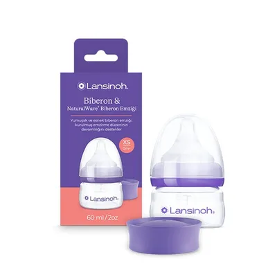 LANSINOH 75500 BIBERON CU TETINA NATURALWAVE 1 X 60ML	LANSINOH 76440 SET BIBEROANE CU TETINA NAT