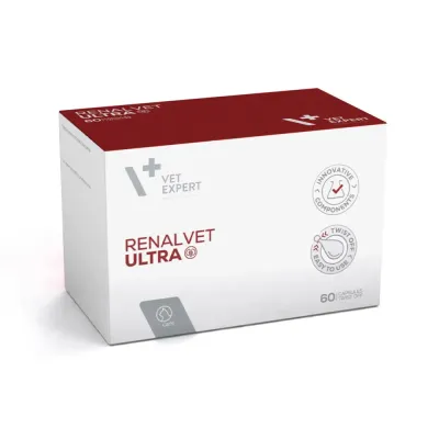 RenalVet Ultra, hrana complementara pentru sustinerea functiei renale, 60 de capsule twist-off – Vetexpert PL