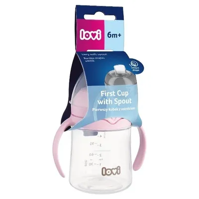 LOVI Prima cana a bebelusului 150 ml Pink