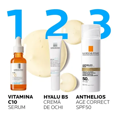 Rutina Anti-Rid si Luminozitate cu Vitamina C, Hyalu B5 si SPF50 | La Roche-Posay