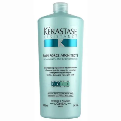 Sampon pentru parul deteriorat Resistance Bain Force Architecte, 1000ml, Kérastase