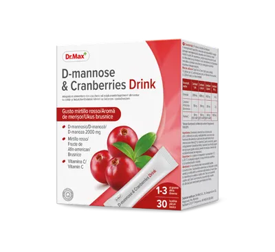 Dr. Max D-Mannose & Cranberries Drink, 30 plicuri