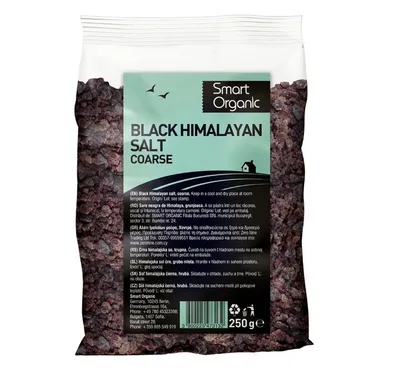 Sare neagra grunjoasa de Himalaya, 250g, Smart Organic