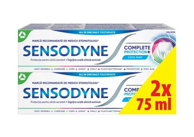SENSODYNE PASTA DINTI COMPLETE PROTECTION PLUS 75ML DUO PACK ( 50% AL 2-LEA PRODUS )