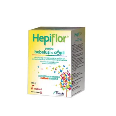 Probiotice Copii si Bebelusi Hepiflor, 10 plicuri, Terapia