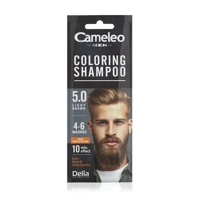 Sampon nuantator Camelo Men Light Brown 5.0, 15ml, Delia Cosmetics