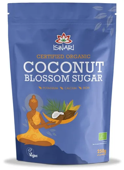 Zahar din flori de cocos bio, 250g, Iswari