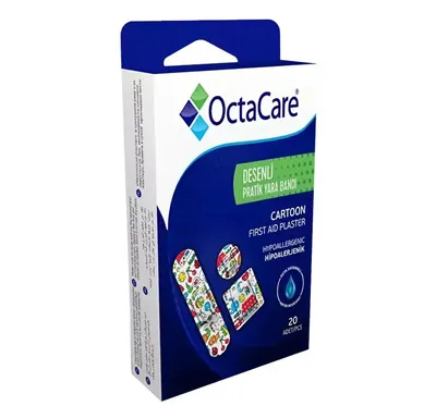 Plasturi pentru prim ajutor, design Desene, 20 bucati, Octacare