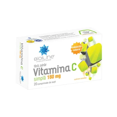 Vitamina C simpla 180 mg, 20 comprimate de supt, Helcor