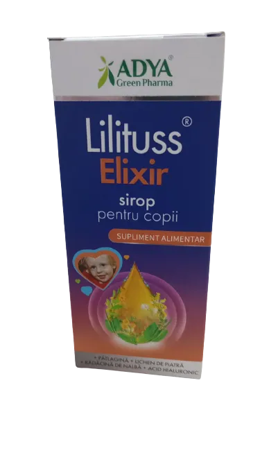 Sirop pentru Elixir Lilituss copii, 180ml, Adya Green Pharma