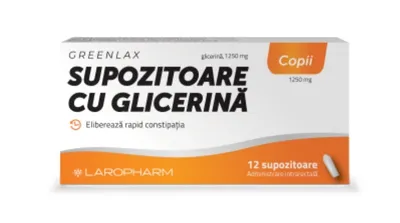 SUPOZITOARE CU GLICERINA COPII 12 SUPOZITOARE LAROPHARM