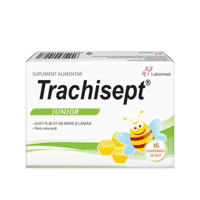 Trachisept Junior, 16 comprimate pentru supt, Labormed