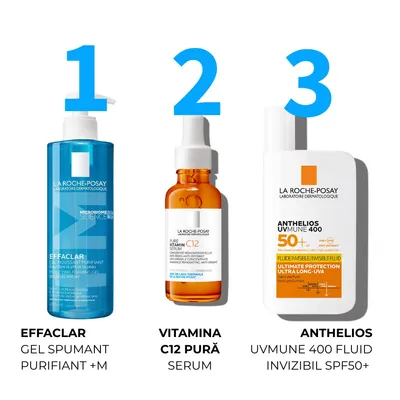 Rutina Anti-Age pentru Luminozitate si Protectie SPF50 | La Roche-Posay