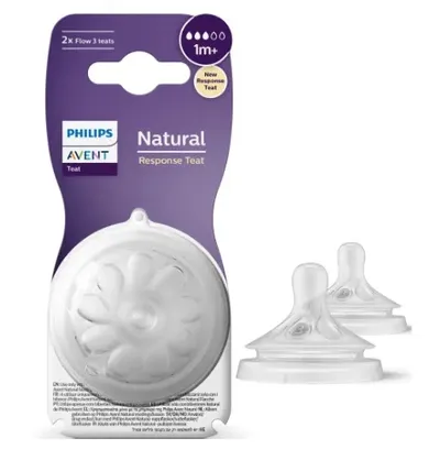 AVENT Tetina Natural Response 2orif 1m+, 2buc, SCY963/02