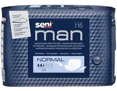 Absorbante urologice Man Normal, 15 bucati, Seni