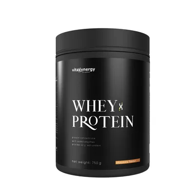Pudra proteica din zer cu aroma de ciocolata Whey Protein, 750 g, Vitaxynergy