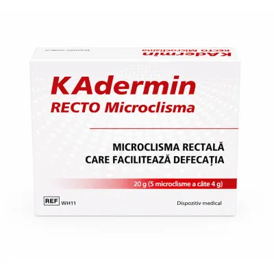 KAdermin Recto Microclisma, 5 microclisme x 4g, Mba Pharma