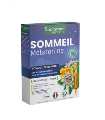Sommeil Melatonine, 20 fiole, Santarome