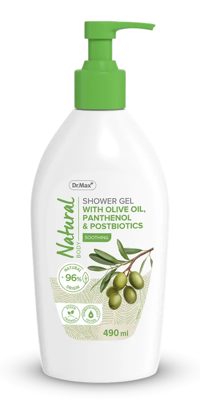 Dr. Max Natural Gel de dus cu ulei de masline, 490ml