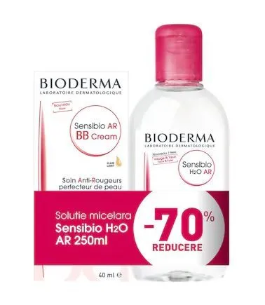 Pachet Sensibio AR BB Cream 40ml + 70% Reducere la Solutie micelara H2O AR 250ml, Bioderma