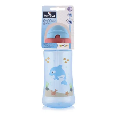 Cana sport cu pai moale pentru +12 luni albastra, 330ml, Lorelli