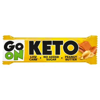 Baton keto cu crema de arahide Go On, 50g, Sante