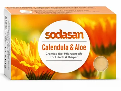 Săpun cu Gălbenele și Aloe Bio, 100 g, Sodasan