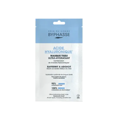 Masca servetel ultra hidratanta cu acid hialuronic, 18ml, Byphasse